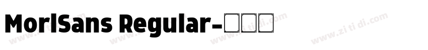 MorlSans Regular字体转换